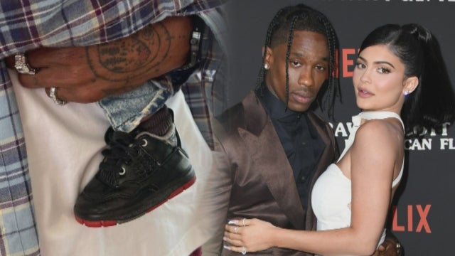 Kylie Jenner Shows Off Newborn Son's Sneaker Style With Travis Scott 