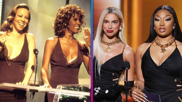 GRAMMYs: Dua Lipa and Megan Thee Stallion Recreate Throwback Whitney Houston and Mariah Carey Moment