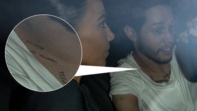 Pete Davidson Seemingly Gets Tattoo of Kim Kardashian's Kids' Initials