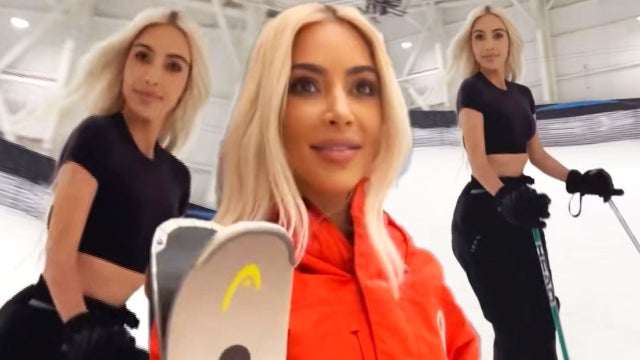 Kim Kardashian Shows Off Her Skiing Skills 