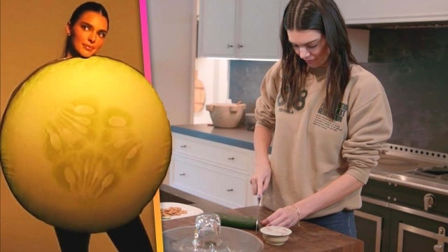 Kendall Jenner Mocks Her Viral Cucumber Cutting With Halloween Costume