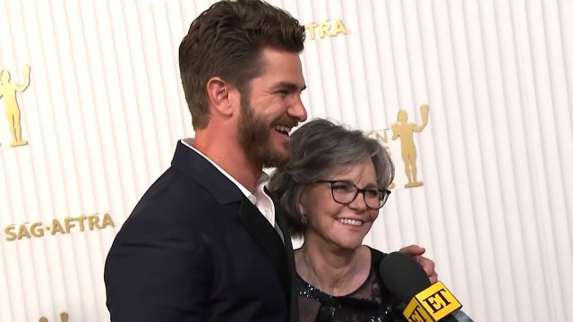 SAG Awards: Andrew Garfield Crashes Sally Field's Interview Following Tribute (Exclusive)