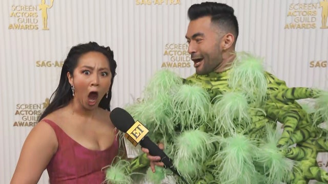 Stephanie Hsu Gets Surprised With 'Everything Everywhere All at Once' Dress After SAG Awards Win