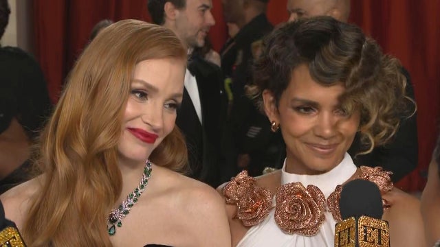 Watch Halle Berry and Jessica Chastain Meet for First Time at Oscars