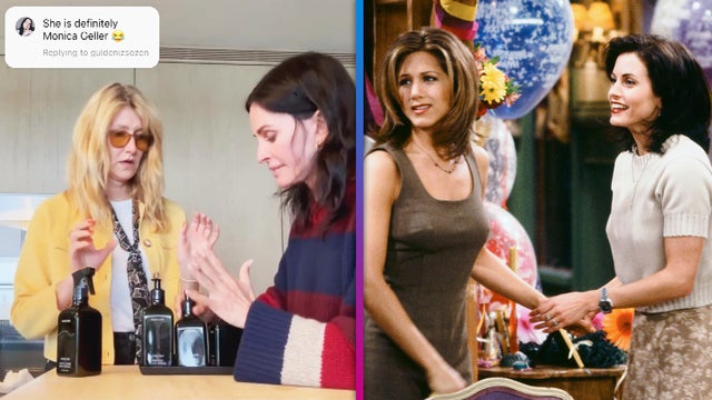 Courteney Cox Reacts to Monica ‘Friends’ Comparisons With Help From Laura Dern
