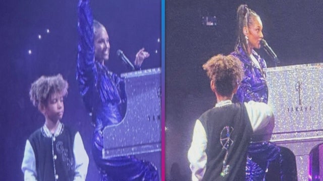 Alicia Keys' 8-Year-Old Son Genesis Serves as Her Bodyguard on Stage