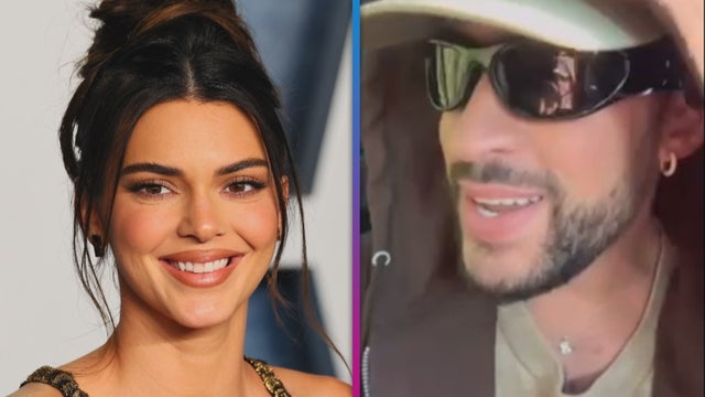 Bad Bunny Seemingly Pays Tribute to Kendall Jenner Rocking 'K' Necklace