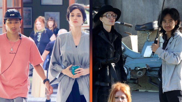 Angelina Jolie's Sons Maddox and Pax Hard at Work on Mom's Movie Set