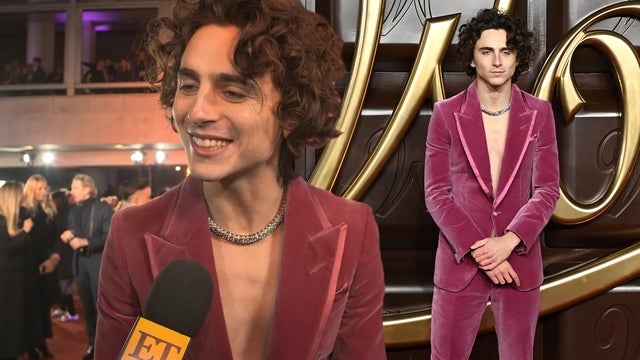 Timothée Chalamet on Going Shirtless in Chilly Weather at 'Wonka' Premiere (Exclusive)