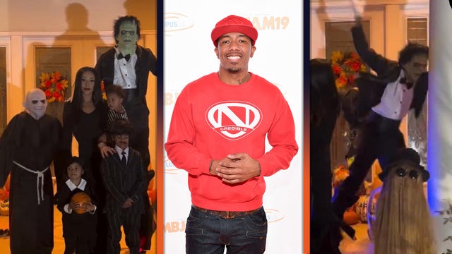 Nick Cannon Falls During Halloween Costume Fail
