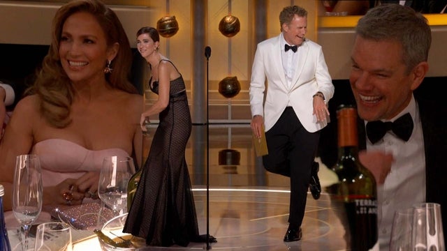 Golden Globes: Will Ferrell and Kristen Wiig's Bizarre Dancing Had J.Lo and Matt Damon in Hysterics