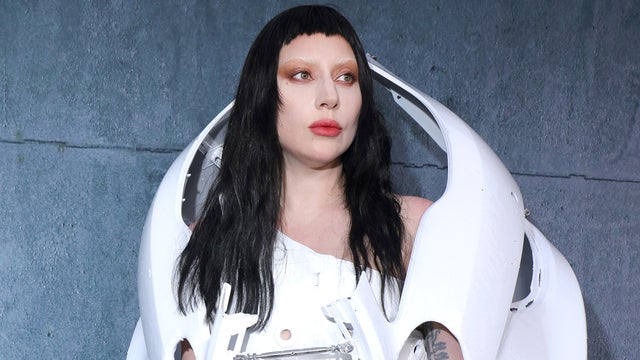 Lady Gaga Rocks Car Bumper as Fashion Statement at Tour Film Premiere