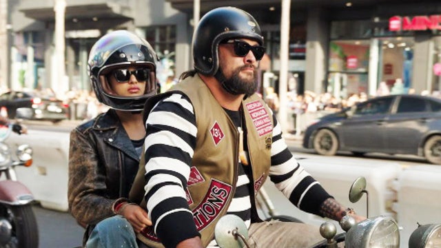 Jason Momoa and Daughter Lola Take Motorcycle Ride to 'The Bikeriders' Premiere