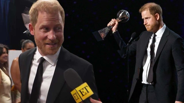 Prince Harry Reacts to Winning Pat Tillman Award for Service at 2024 ESPYs (Exclusive)