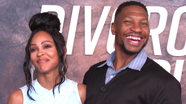 Jonathan Majors Supports Meagan Good at 'Divorce in the Black’ Premiere