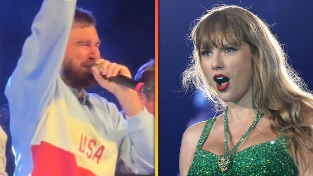 Watch Travis Kelce's Shout Out to Taylor Swift on Stage After Winning Karaoke Competition