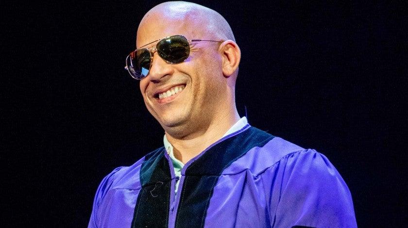 Vin Diesel at Hunter College's 2018 Commencement ceremony in New York on May 30