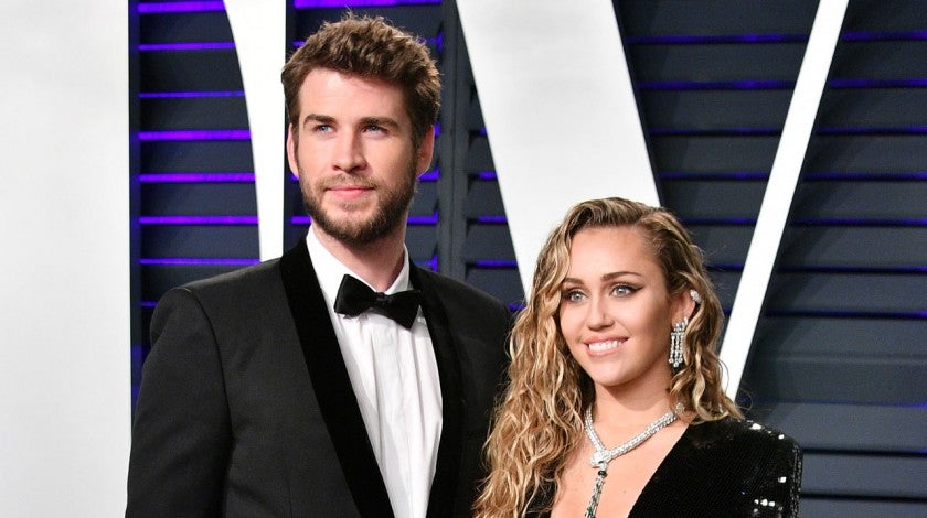 Liam Hemsworth and Miley Cyrus at the 2019 Vanity Fair Oscar Party