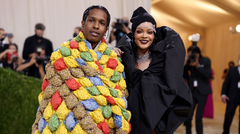 ASAP Rocky and Rihanna at The 2021 Met Gala 
