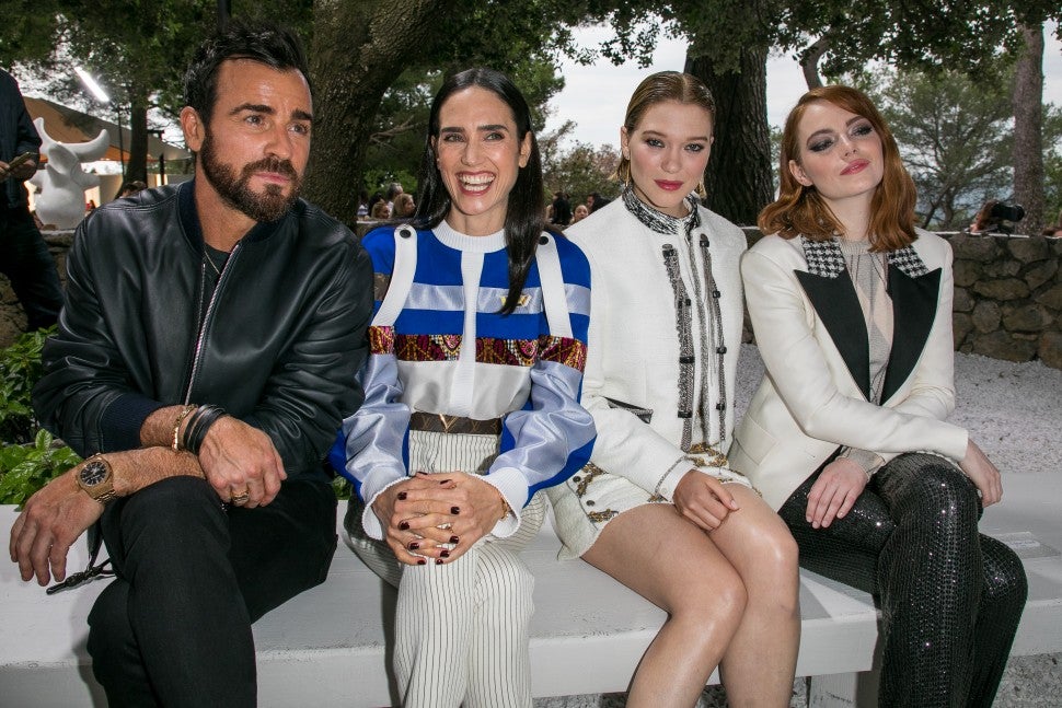 Justin Theroux Emma Stone at Louis Vuitton event
