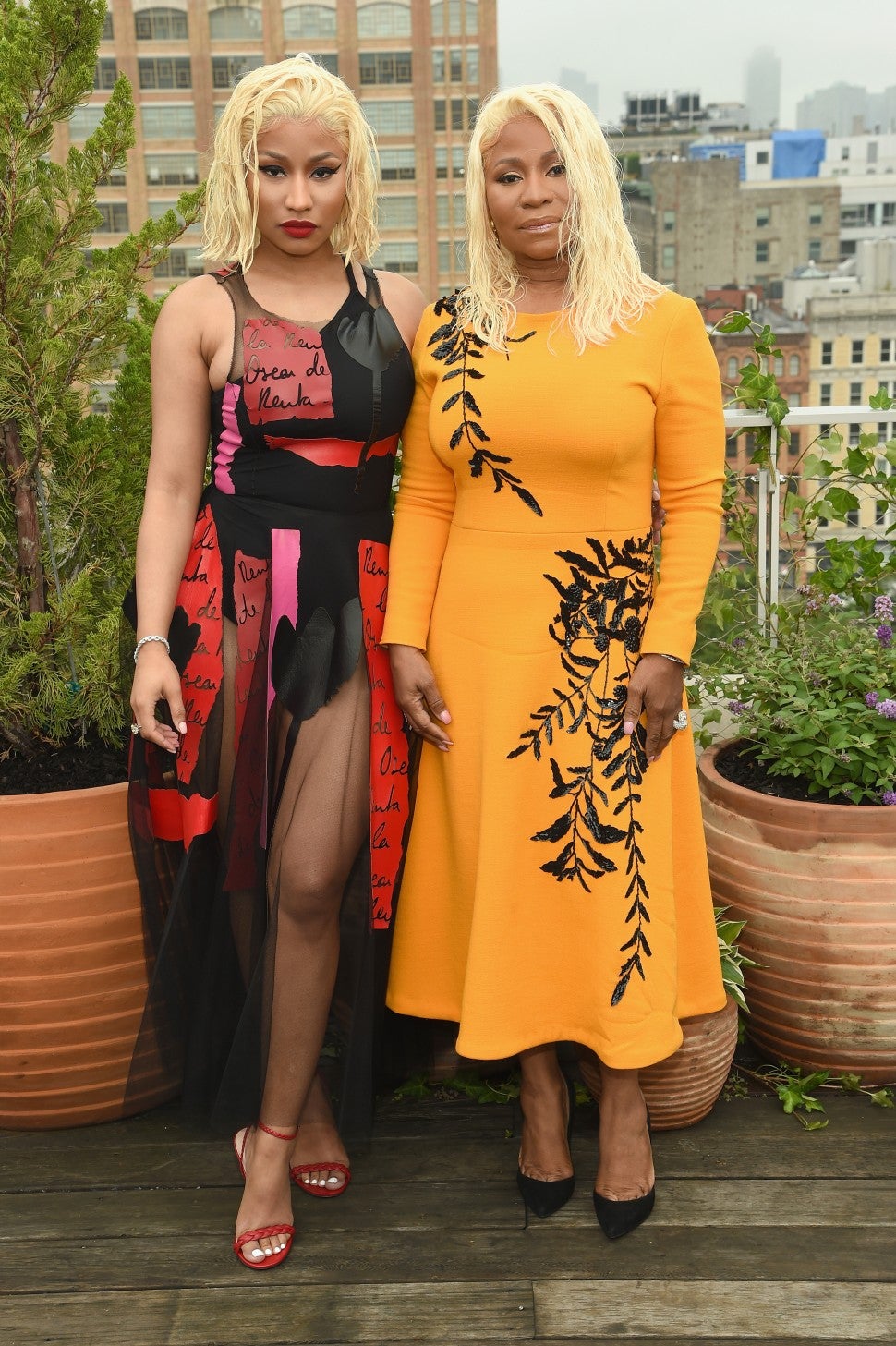 Nicki Minaj and her mom at Oscar de la Renta