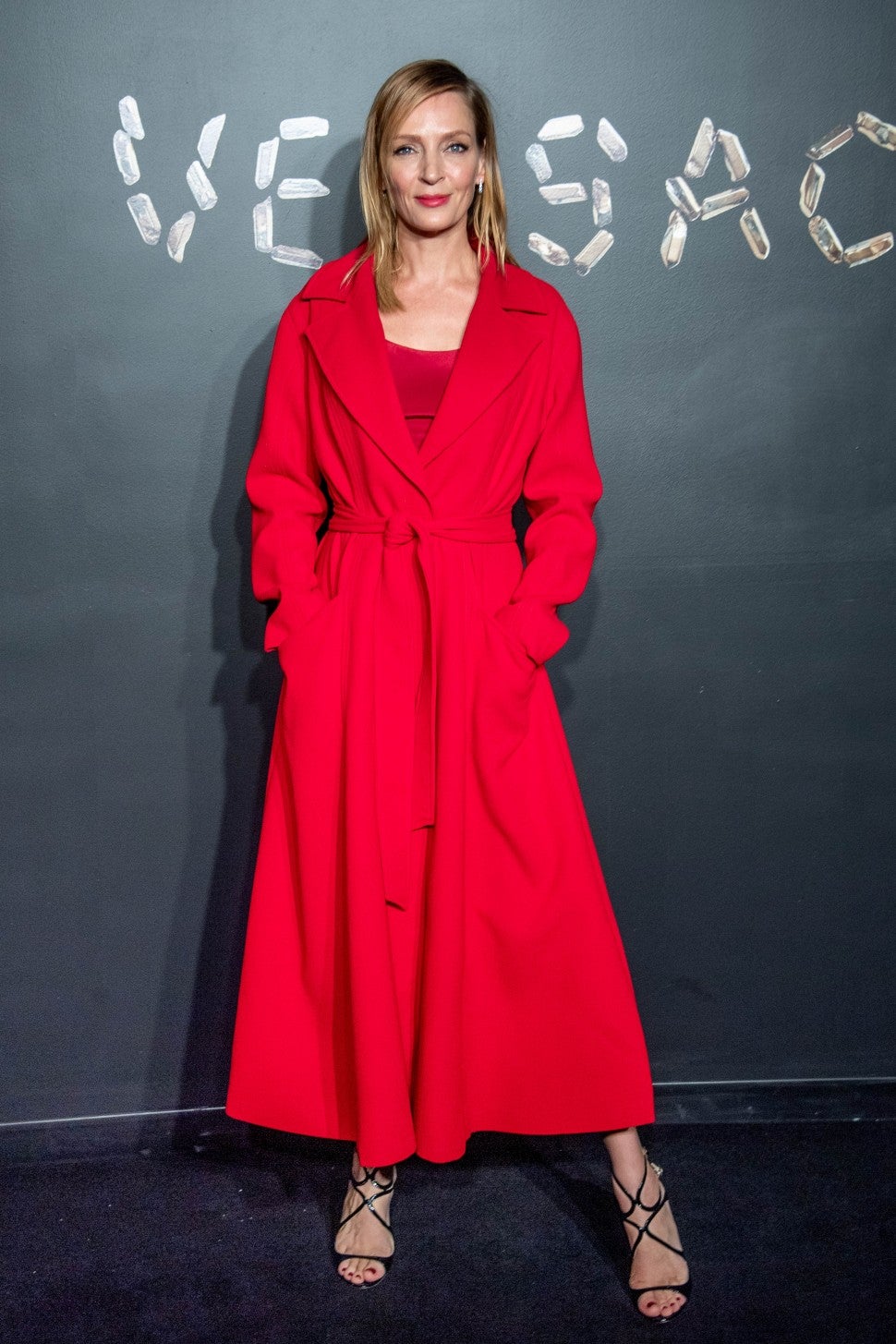 Uma Thurman at Versace pre-fall 2019