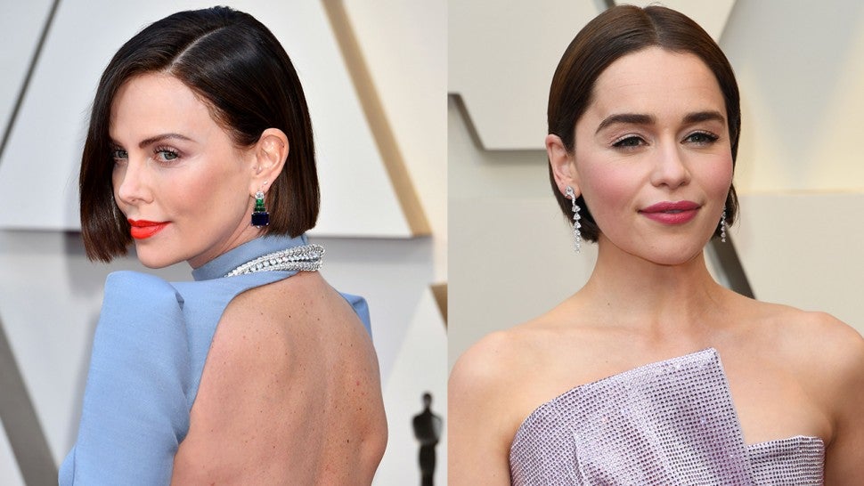 Charlize Theron and Emilia Clarke beauty looks at the Oscars