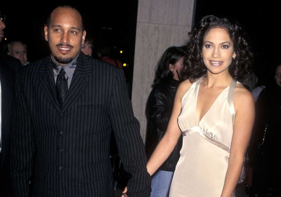 David Cruz and Jennifer Lopez at the 'Money Train' premiere in 1995
