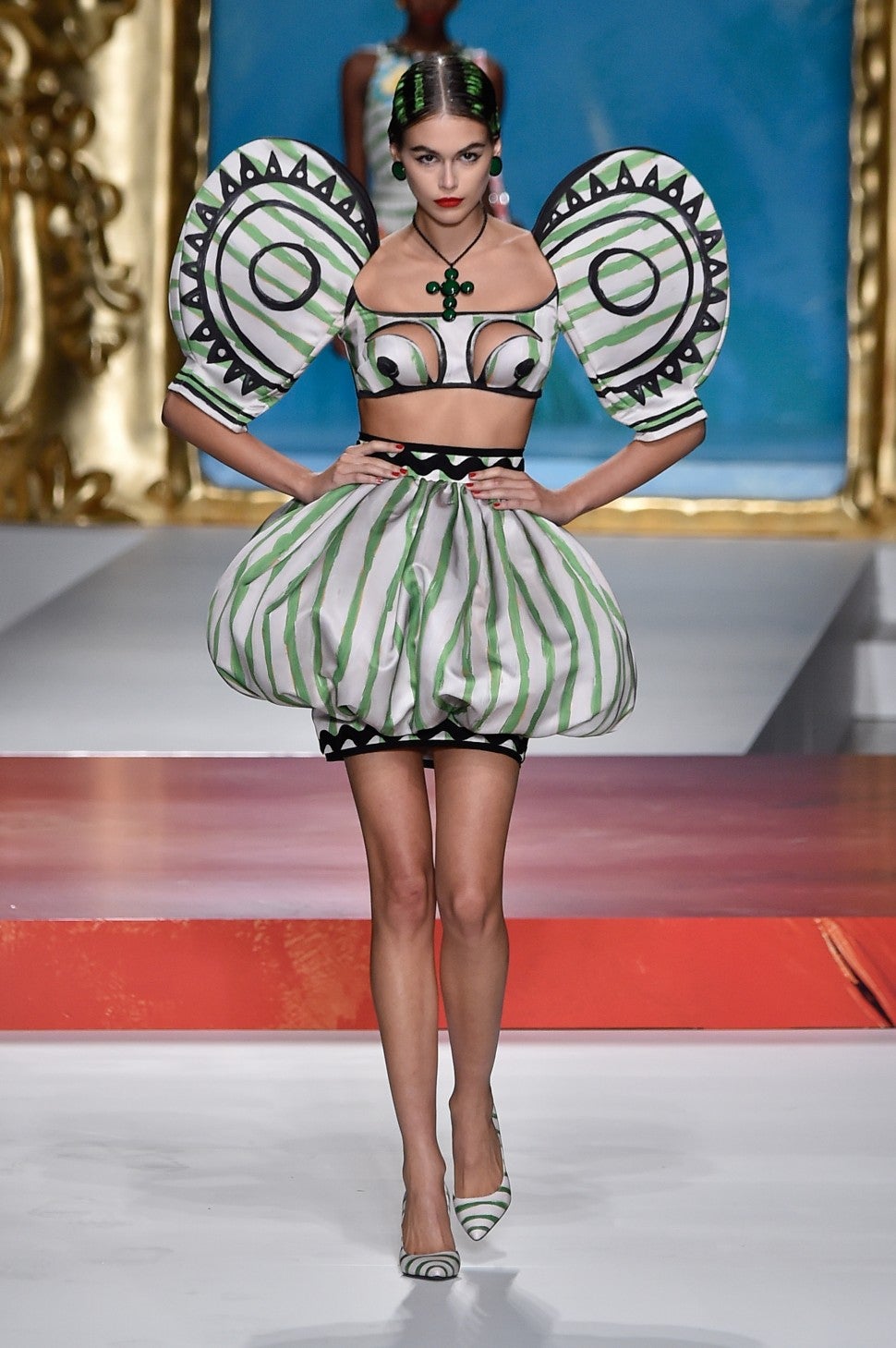 Kaia Gerber walking Moschino spring/summer 2020 fashion show