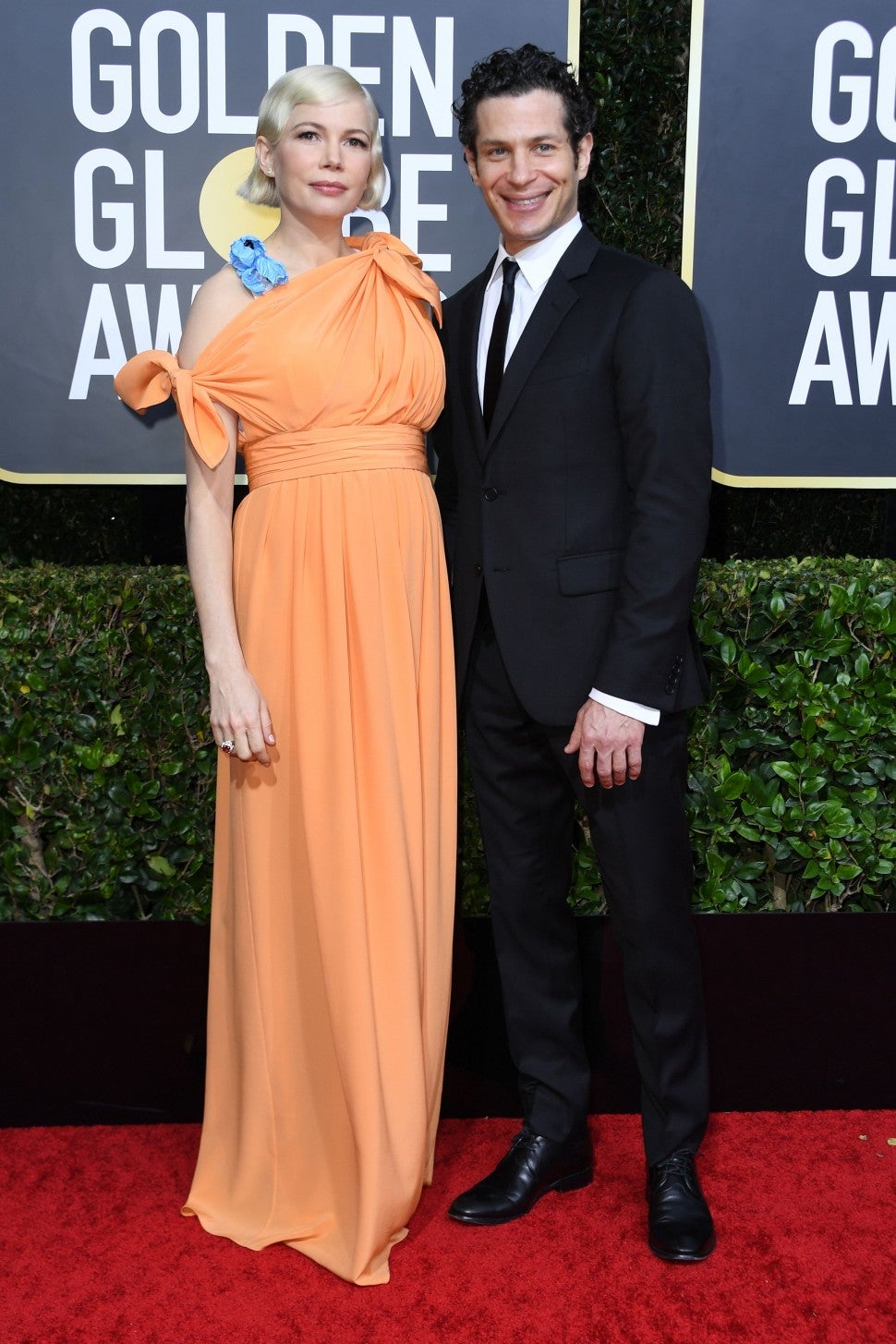 Michelle Williams and Thomas Kail at the 77th annual Golden Globe Awards