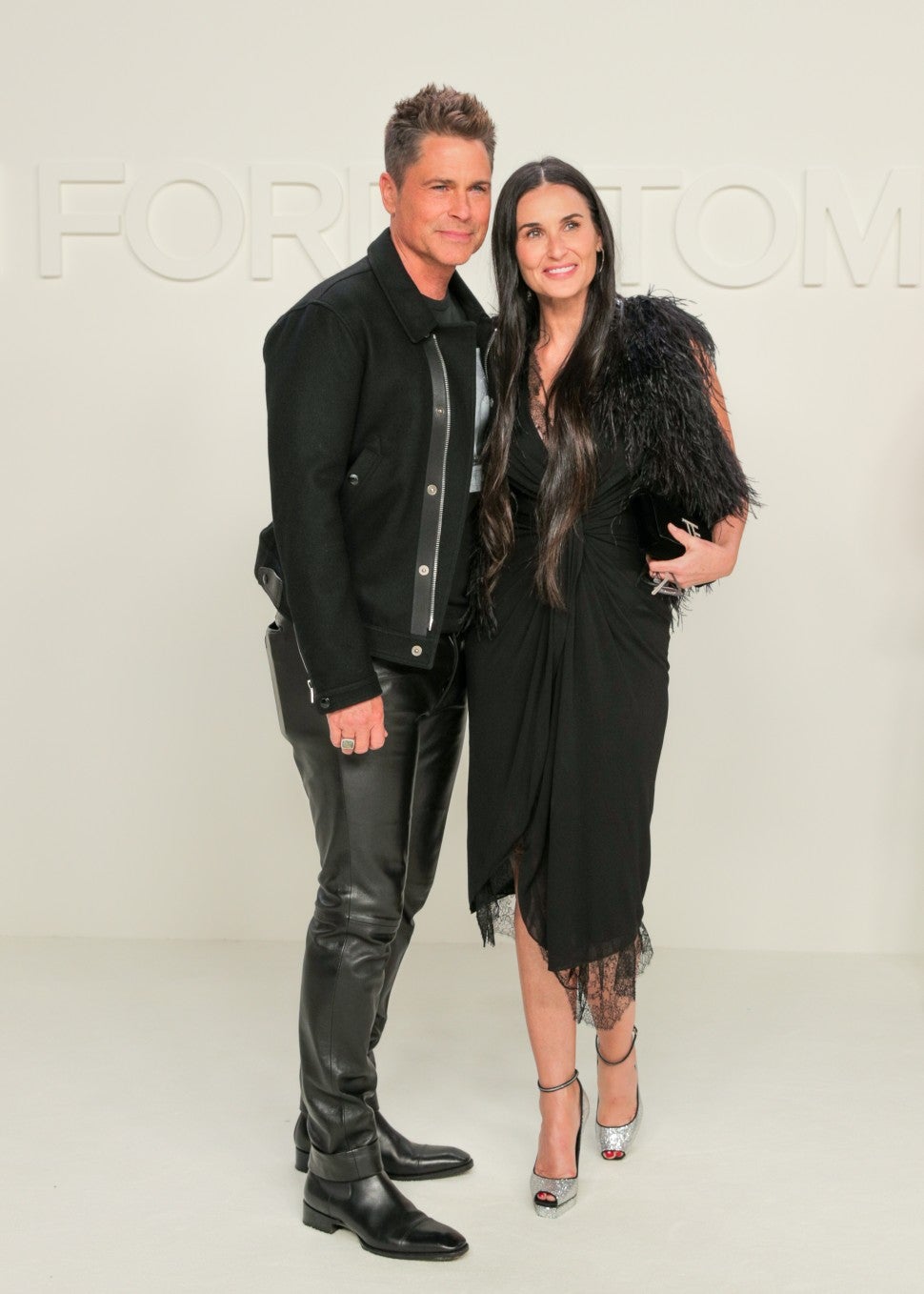 Rob Lowe and Demi Moore at Tom Ford F/W 2020 fashion show