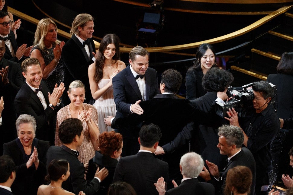 Camila Morrone and Leonardo DiCaprio at the 2020 Oscars