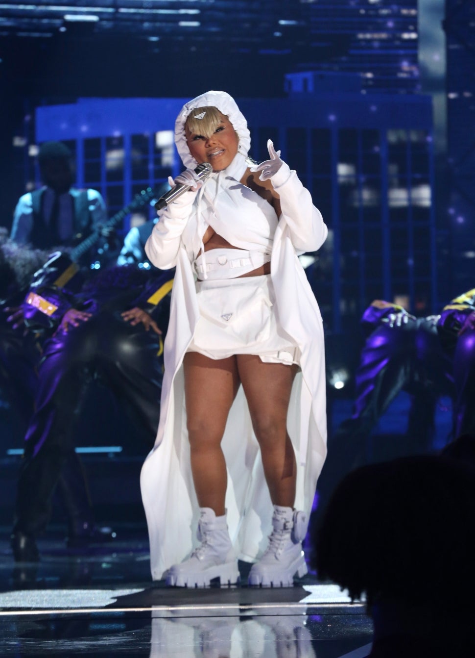 Lil' Kim performs onstage at the BET Awards 2021 at Microsoft Theater on June 27, 2021 in Los Angeles, California.