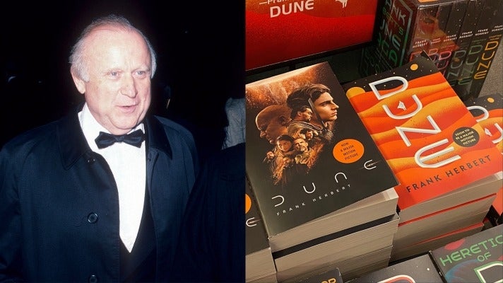 (Right) Frank Herbert / Copies of 'Dune' on display in a bookstore.