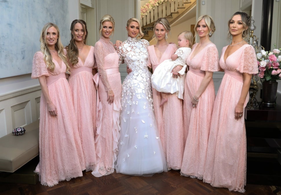 Paris Hilton and bridesmaids