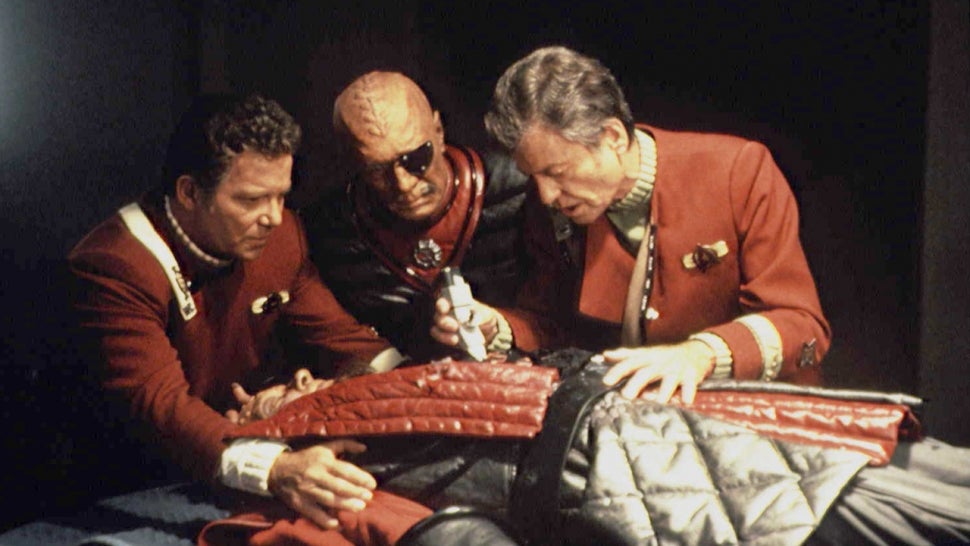 William Shatner, Christopher Plummer and DeForest Kelley in 'Star Trek VI: The Undiscovered Country.'