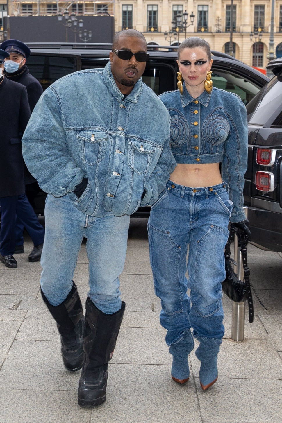 Kanye West and Julia Fox at KENZO