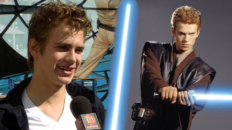 Left image: Christensen being interview by ET in 2000. Right image: a promo image of Christensen in 'Attack of the Clones.'