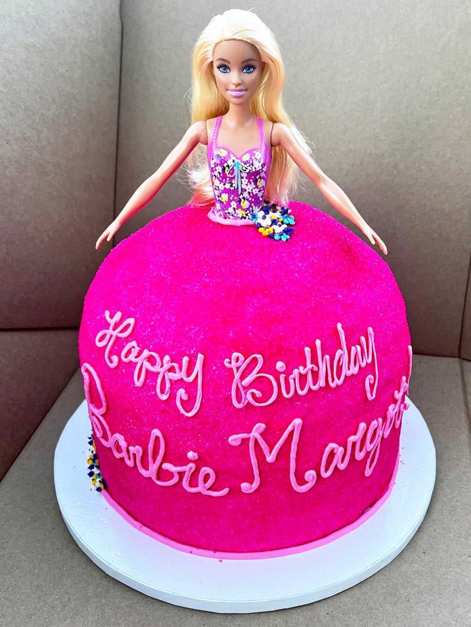 Margot Robbie Barbie Cake