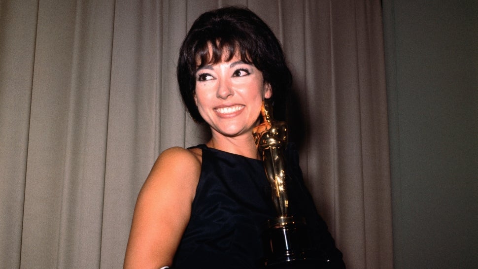 Rita Moreno after winning her Academy Award for 'West Side Story' in 1962.