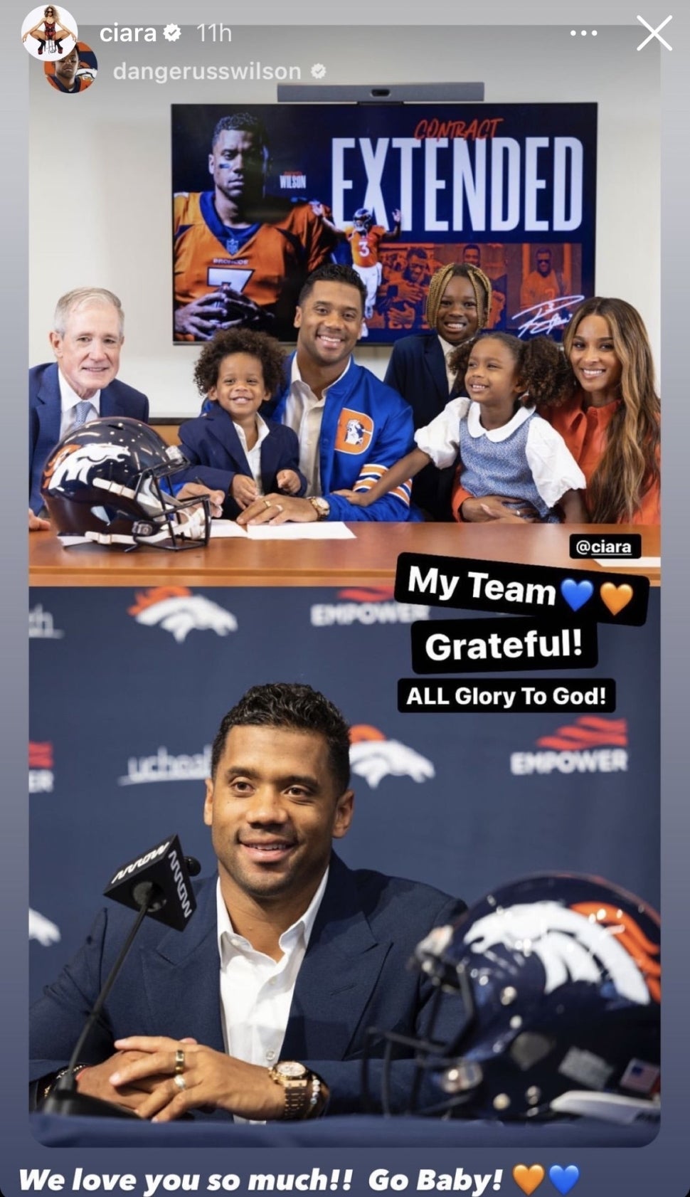 Ciara Russell Wilson Contract Extension IG