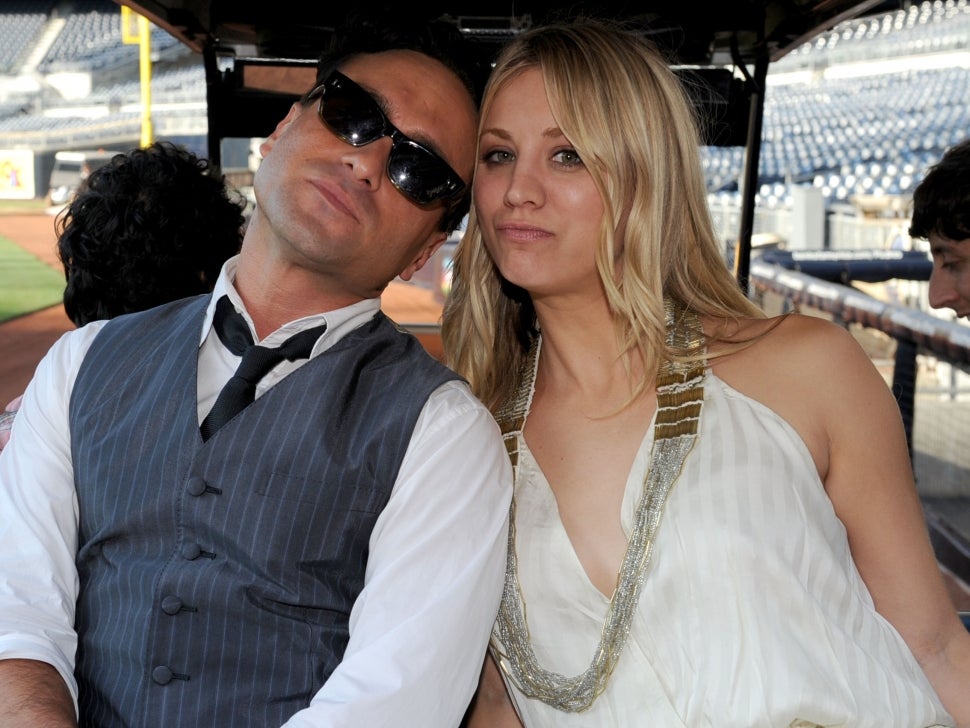 Actors Johnny Galecki and Kaley Cuoco attend TV.com NOW Awards during Comic-Con 2010