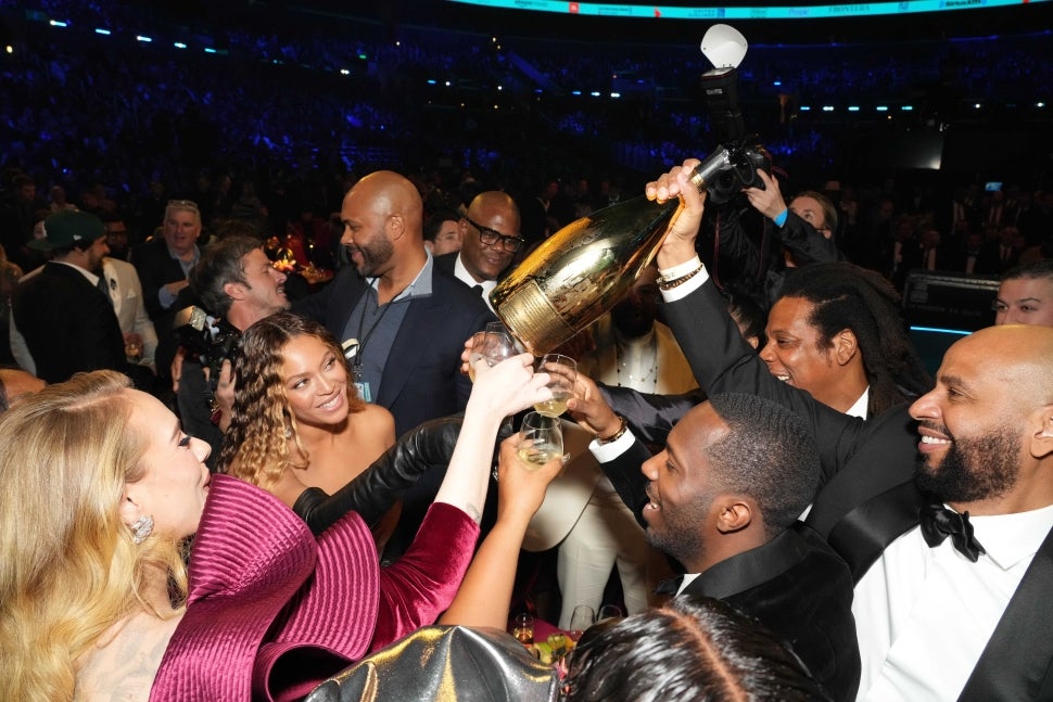 Beyonce celebrates historic win inside the GRAMMYs