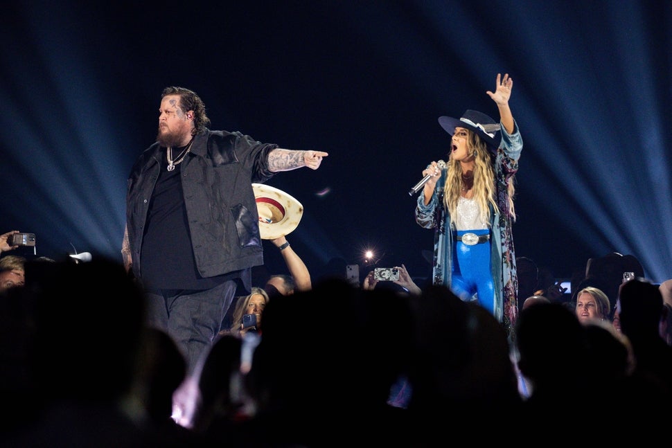 Jelly Roll and Lainey Wilson at the 58th Academy of Country Music Awards from Ford Center at The Star on May 11, 2023 in Frisco, Texas. 