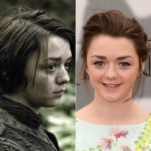 Maisie williams character vs real life