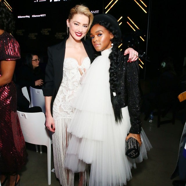 Amber Heard and Janelle Monae at Glamour Women of the year Awards