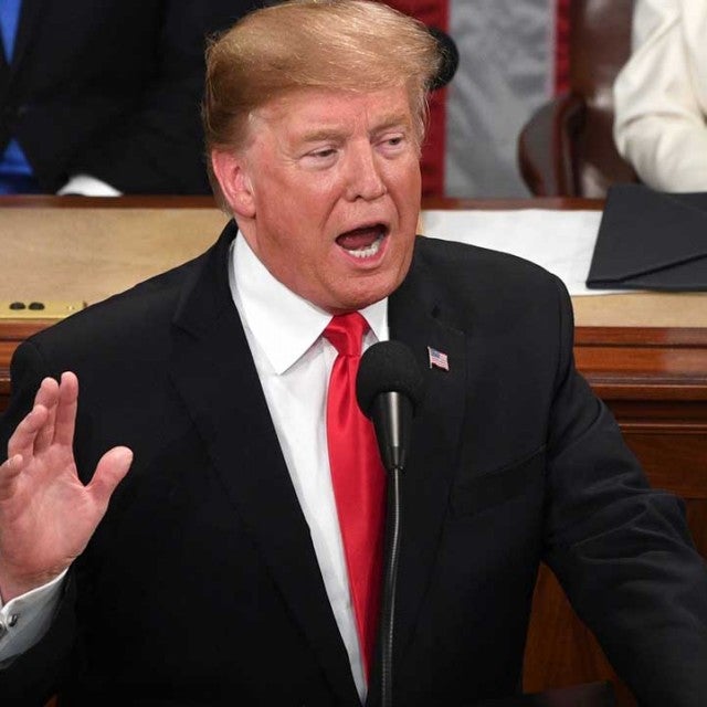 Donald Trump at the 2019 State of the Union speech