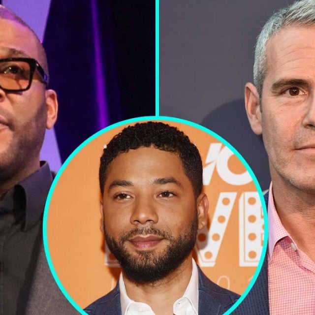 Tyler Perry, Andy Cohen and Jussie Smollett (inset)