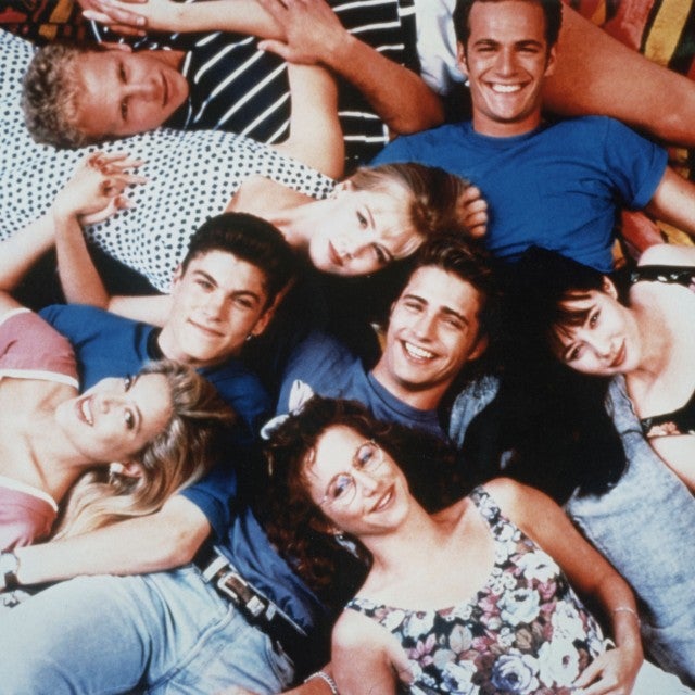 Cast of Beverly Hills, 90210: Tori Spelling, Brian Austin Green, Ian Ziering, Jennie Garth, Jason Priestley, Gabrielle Carteris, Luke Perry, Shannen Doherty