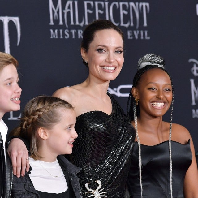 Angelina Jolie and Kids at Maleficent Premiere